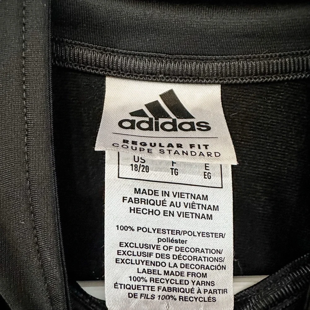 Adidas Boys XL 18/20‎ Full Zip Blue and Black Long Sleeve Track Jacket